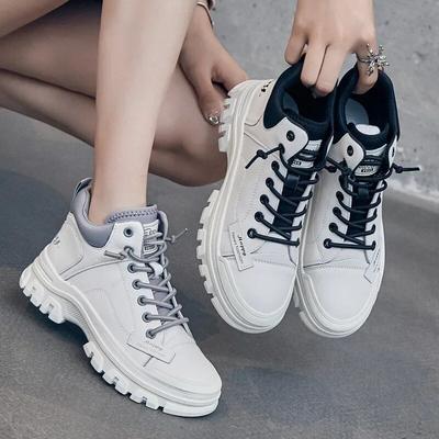 Весна Осень Обувь из Натуральной Кожи Женская Модная Обувь Кроссовки Бренд Высокие Женские Кроссовки