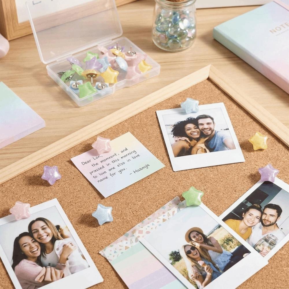 Shiny Glitter Surface Glitter Push Pins Multi-Color Glitter Decorative Push Pins Photo Wall