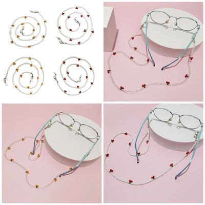 Стильные цепочки-маски держатель для шнурка для очков красочная цепочка для очков из бисера ланьярд шарм с подвеской в виде вишни для женщин