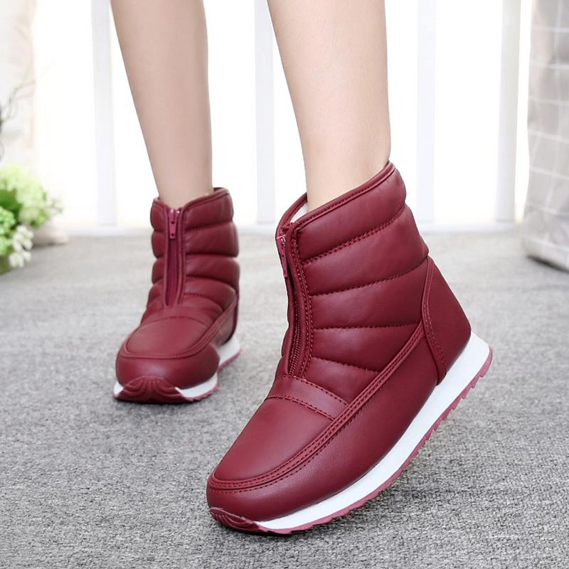 Winter Women Boots Cotton High Quality Warm Female Snow Boots Non-slip Waterproof Warm Short Tube Women Ankle Boots