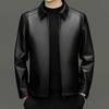 Goatskin Leather Jacket Autumn and Winter New Middle-aged Business Casual Leather Jacket