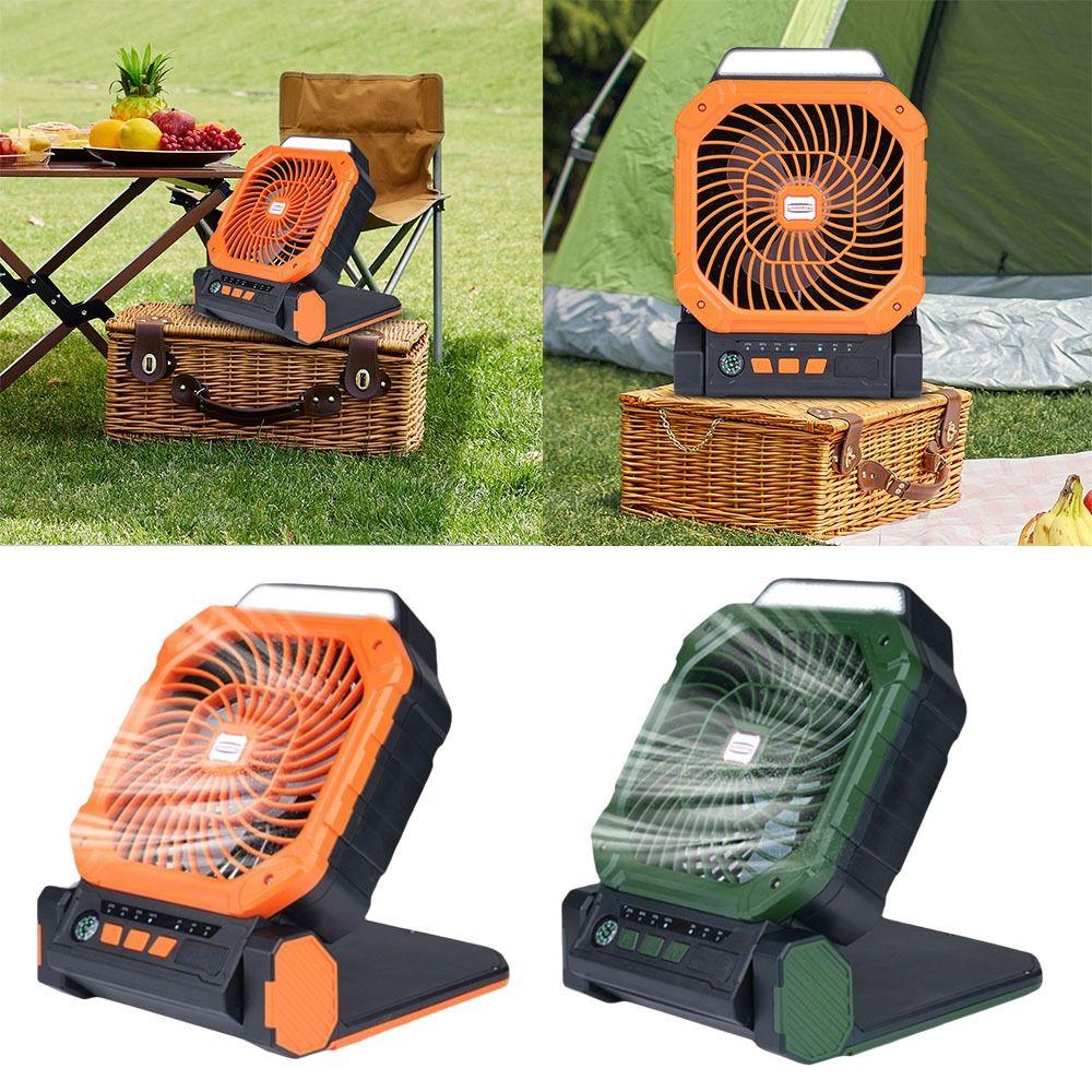 Infinite Loop Rechargeable Fan Long-lasting Battery Life Solar Panel Fan Led Lantern Outdoor