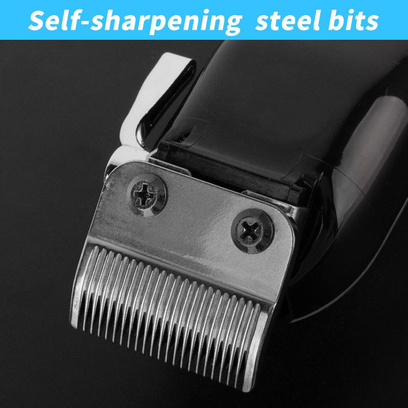 Прозрачная профессиональная электрическая машинка для стрижки волос с многоскоростной регулировкой и ЖК-дисплеем