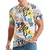 Летнее веселье Мужская и женская мода Повседневная футболка с 3D-принтом и граффити из полиэстера Повседневная модная футболка с круглым вырезом