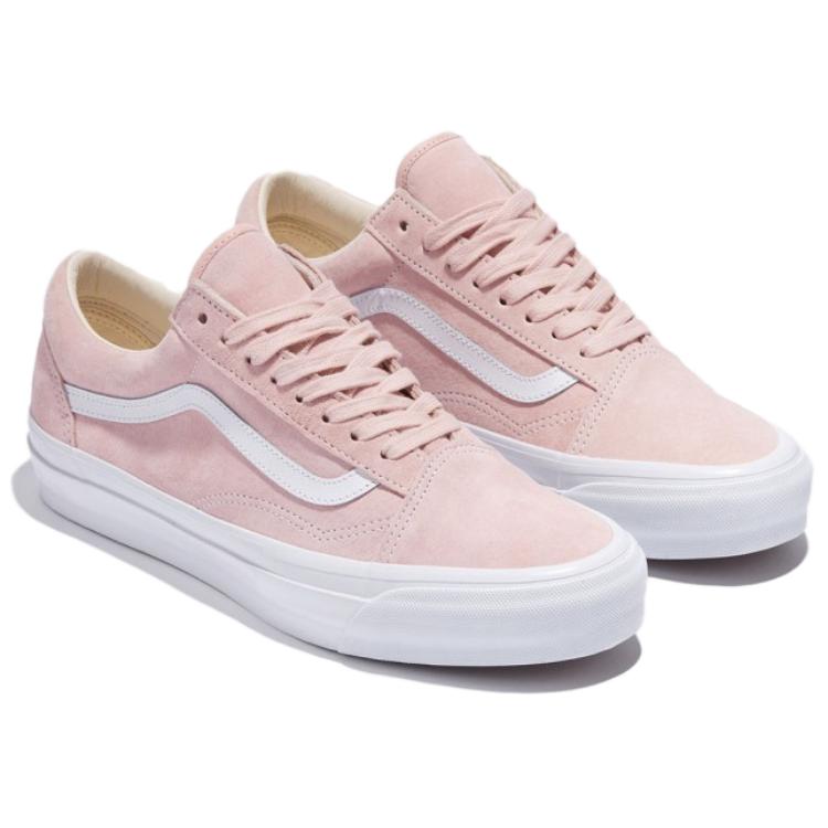 Vans Premium Old Skool Pig Suede Comfortable Versatile Low-Top Skate Shoes Unisex Sneaker Pink VN000D56ESH1