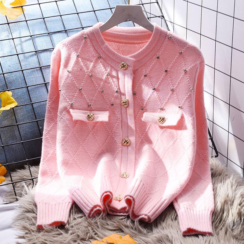 Ароматный короткий свитер, кардиган, пальто, женская свободная верхняя одежда, весенний японский милый вязаный кардиган с круглым вырезом, женский свитер