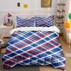 Красно-синяя клетка в белую полоску. Комплекты постельного белья Комплекты пододеяльников Пододеяльники Наволочки(1 * Пододеяльник 2 * Наволочки без одеяла)