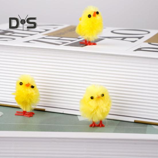 36 шт. пасхальных меховых цыплят, мини-имитация плюшевых цыплят, маленькие красочные пушистые цыплята, пасхальная корзина, наполнитель для весеннего домашнего садового декора