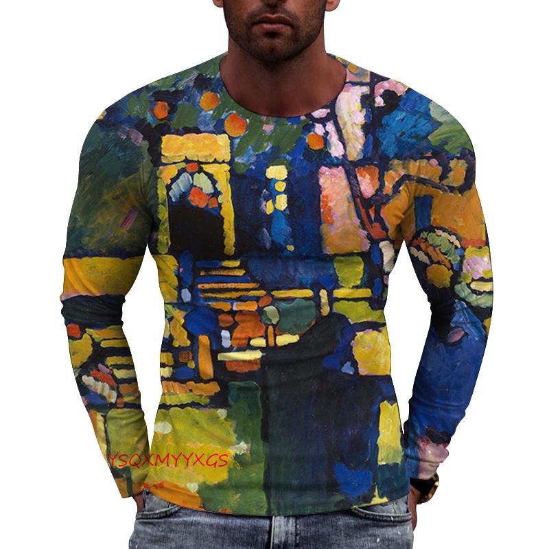 Футболка с 3D-принтом от World Famous, абстрактное искусство, для мужчин и женщин, уличный хип-хоп, с круглым вырезом и длинным рукавом, модная повседневная верхняя статья