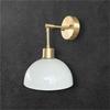 White and Brass Wall Sconce Single Light Vanity Lamp Modern Bathroom Light Fixture Bedroom, Living Room, Mirror Lighting