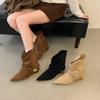 Niche Cat and Western Boots Women's Folding and Piling Boots Autumn and Winter New Fashion Temperament Versatile Short Boots