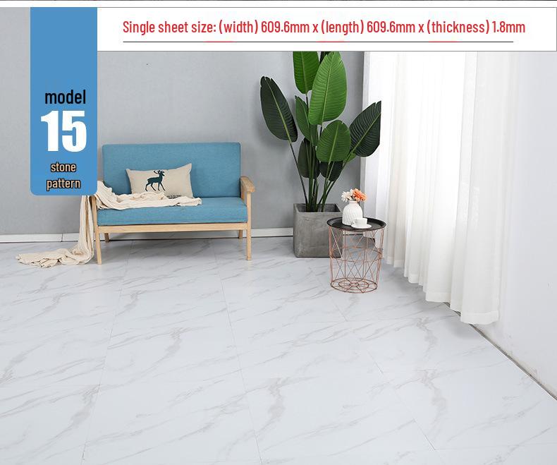 Самоклеящаяся водонепроницаемая виниловая наклейка для пола под камень: Толстое, износостойкое ПВХ-покрытие для спален