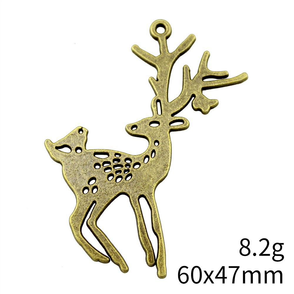 NewArrivals Charms For Jewelry Deer Christmas Day Charms Pendant Audience Bracelet Pendant