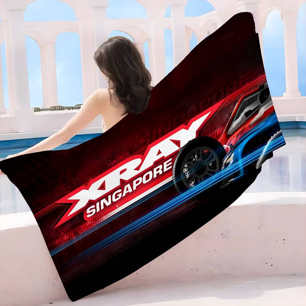 X-XRAY Racing-CarS Микрофибровое одеяло Быстросохнущие пляжные полотенца Большой размер Печать Супервпитывающее Полотенце-одеяло для бассейна