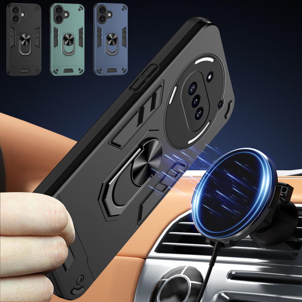 Military Armor Shockproof Case for Nothing Phone 3a 2a Plus Protective Cover Ring Stand Holder Capa Fundas