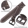 Genuine Leather Watchbands 18mm 20mm 22mm 24mm Black Dark Brown Women Men Cowhide Watch Band Strap Belt With Buckle