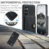 JEEHOOD J01 For Samsung Galaxy S24 Case Card Holder Kickstand Leather+TPU Retro Phone Cover