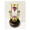 Antique Brass Sand Timer with Compass Wooden Base Sand Timer Hourglass Best Gift