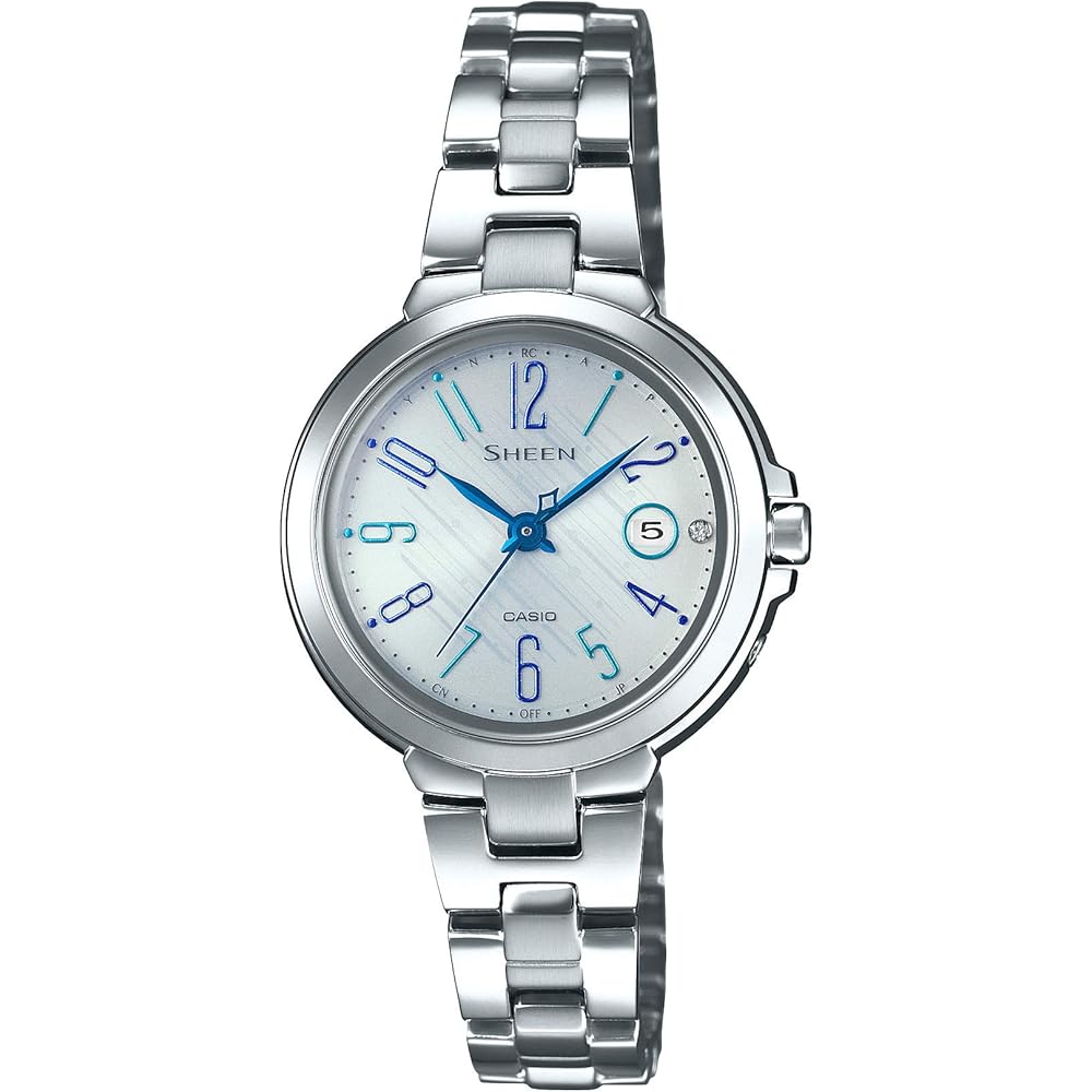 Casio SHW-5100D-7AJF Женские часы с солнечной и радио-синхронизацией Серебристая нержавеющая сталь Водонепроницаемость 50 м