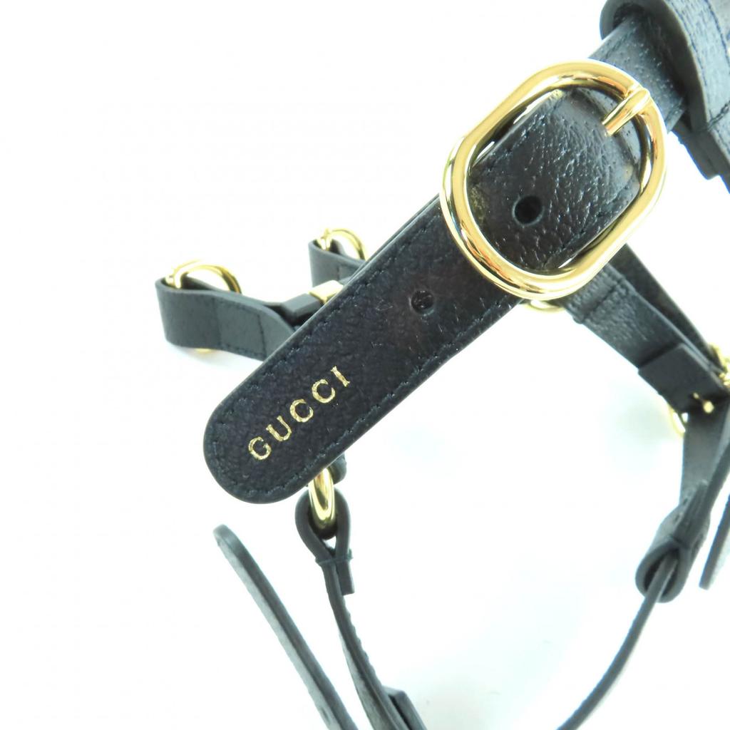 Pristine GUCCI Other accessories Dog harness black leather Women S 692963 Used
