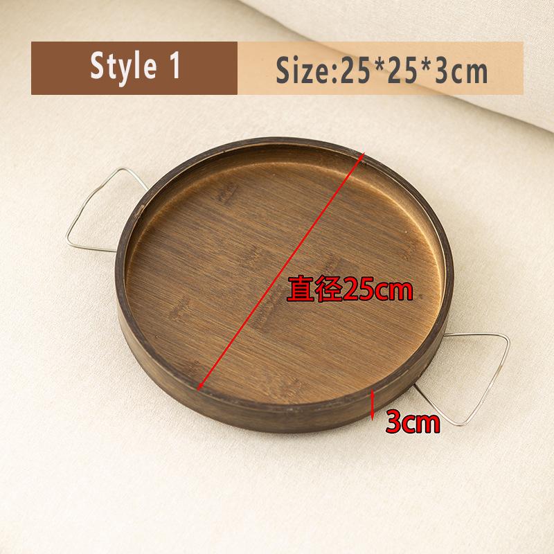 Поднос для сухофруктов HeMu-Bamboo, Простой мобильный маленький чайный столик, Современный кофейный столик