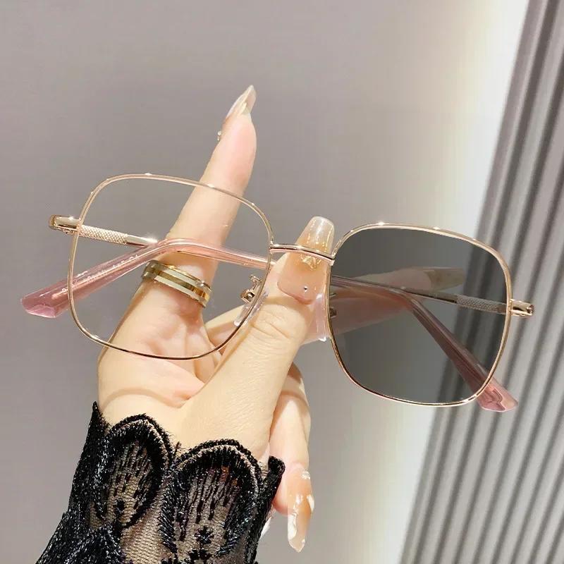 2025 Мужские Женские Квадратные Фотохромные Очки Роскошные Стильные Оптические Очки Очки Модные Очки, Меняющие Цвет Очки Для Женщин