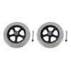 2pcs Wheelchair Wheel Wide 8 Inch Replacement Electric Wheelchair Accessory for Electric Wheelchairs Gray