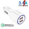 Dual USB 3.1A Fast Quick Charge QC 3 Car Charger Cigarette Lighter Adapter