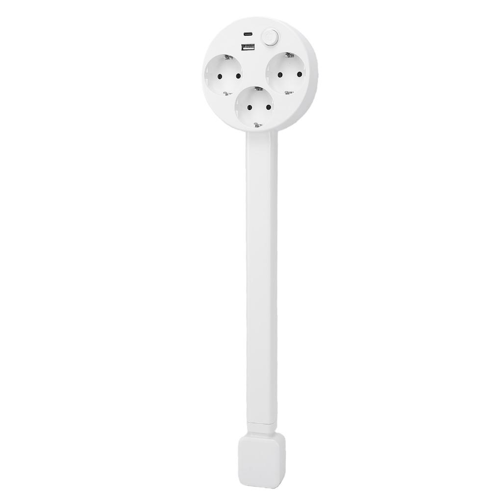 Удлинитель-розетка с USB A Type C, 3 розетки AC, дизайн 5 в 1, регулируемая, съемная вилка, удлинитель розетки, EU вилка