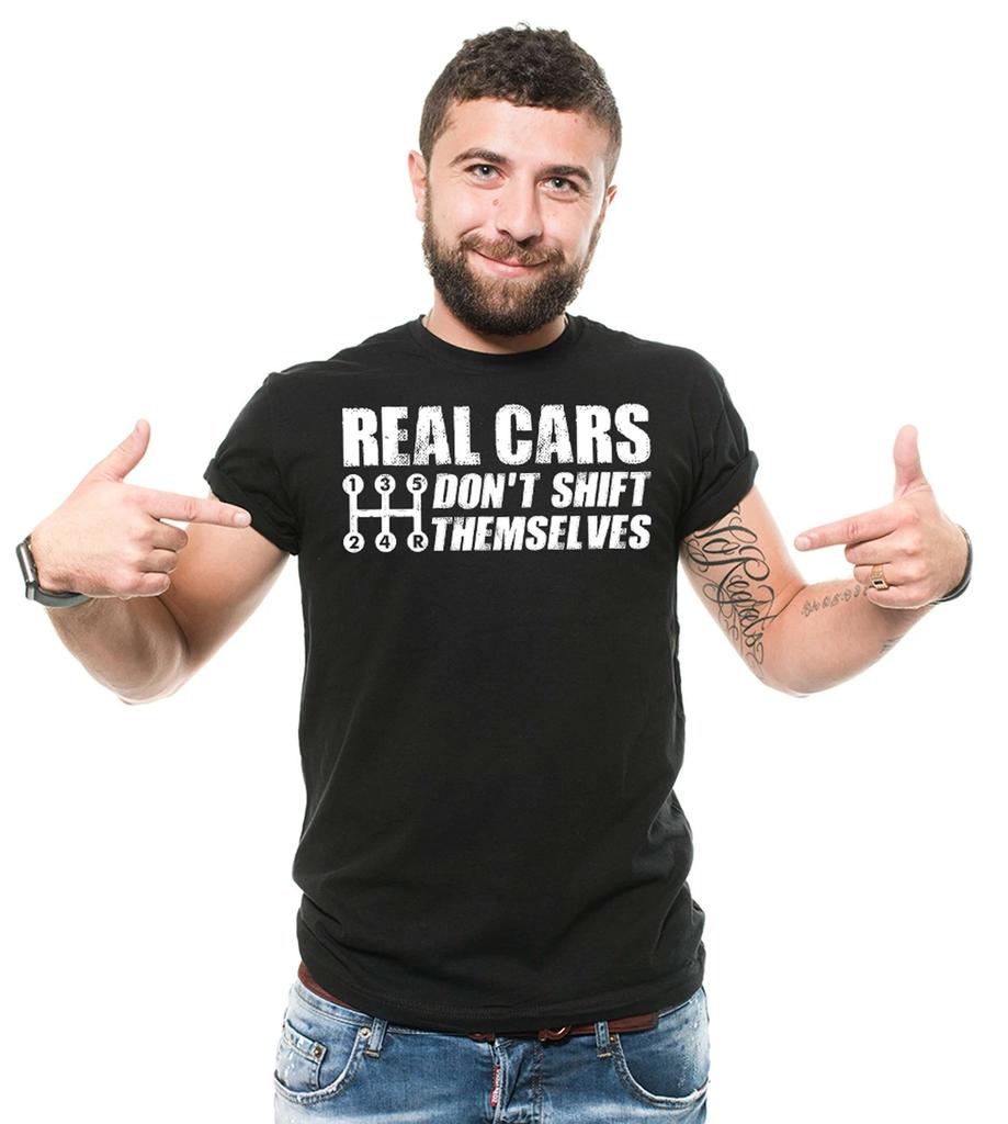 Funny Car Shirts Manual Driver Gifts Real Cars Don't Shirt Themselves Shirt