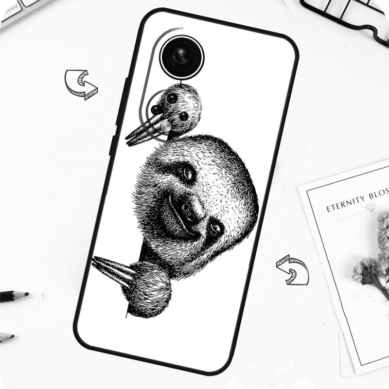 Милый Кавайный Чехол с Лицом Ленивца Для Honor Magic 7 5 6 Lite Honor 200 Pro X8b X9a X8a X8 X9 X9c X9b 50 70 90 Lite Чехол