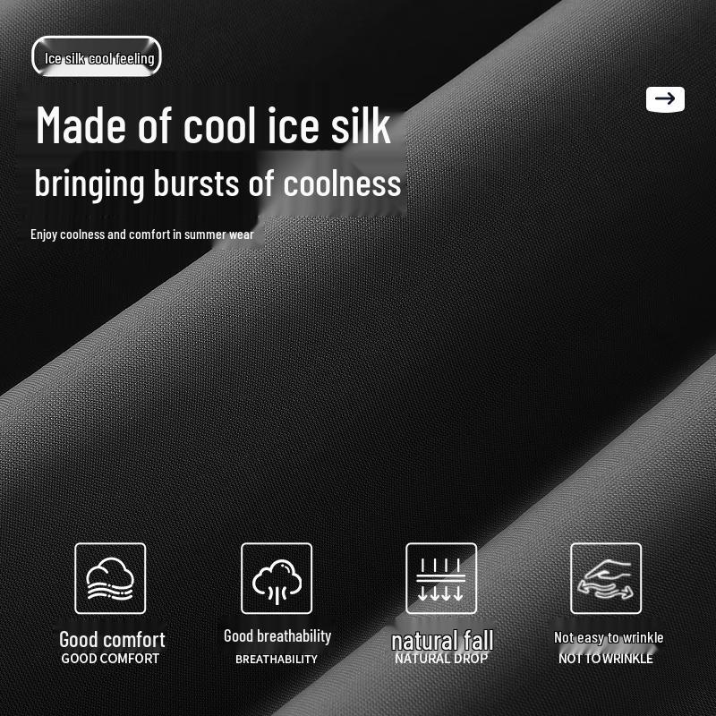 JEEP SPIRIT Men's Ice Silk Quick-Dry Straight-Leg Casual Pants