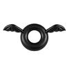 Inflatable Pool Float Creative Bat Wings Decor Black Thickened PVC Swim Ring