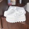 Fashion 8CM Spring Summer Thick Sole Casual Dad Shoes Breathable Mesh Chunky Sneakers Lace-up High Platform Sports Shoes Zapatos Mujer