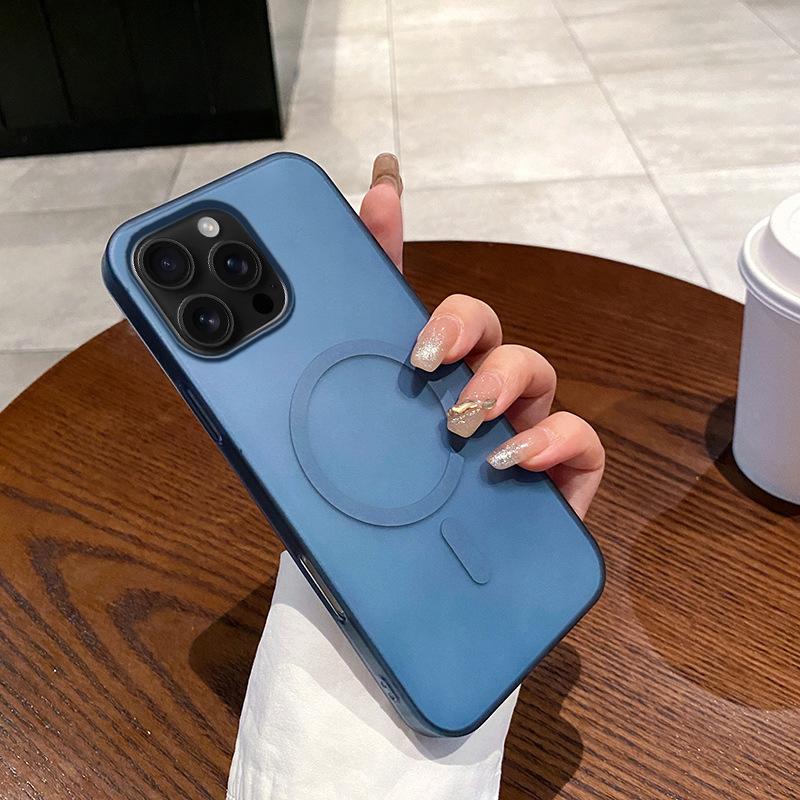 Применимо к чехлу для мобильного телефона iPhone17PROMAX, ледяной туман, магнитное крепление, ультратонкий, матовый PC, Apple 16E/15, жесткая защита 11/X