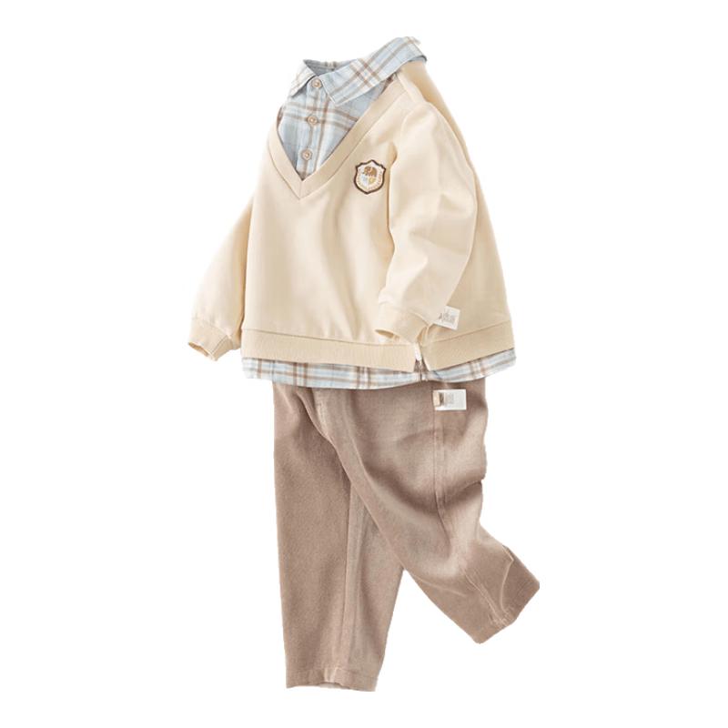 DAVE&BELLA Boys' Gentleman Academy Style Two-Piece Shirt & Pants Set