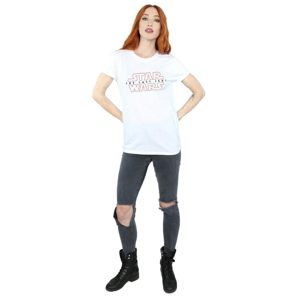 Star Wars Womens/Ladies The Last Jedi Logo Cotton Boyfriend T-Shirt
