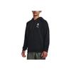 Under Armour Толстовка с капюшоном Rose Letter Print Heavyweight Cotton Training Hoodie для мужчин, черная 1379688-001