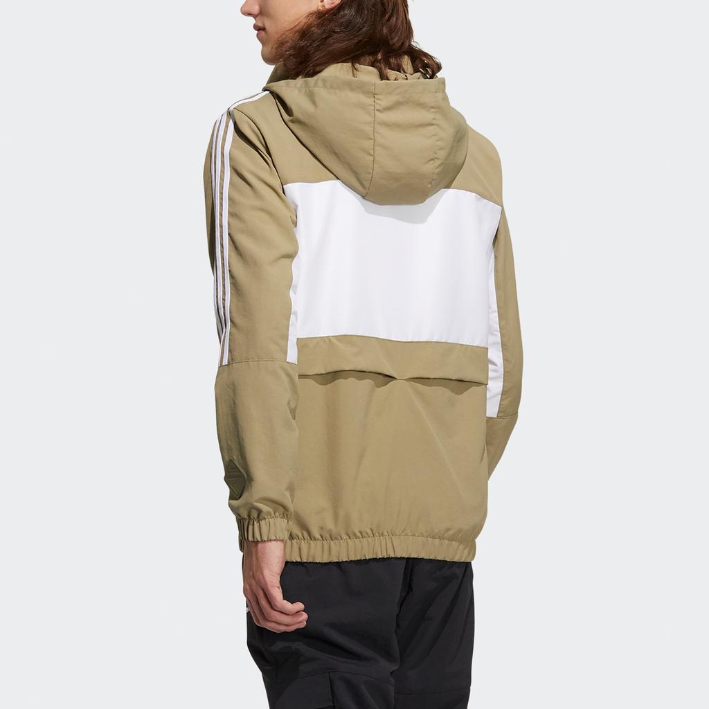 Adidas Neo Casual Sports Jacket with Detachable Hood Men Outerwear Olive H55263