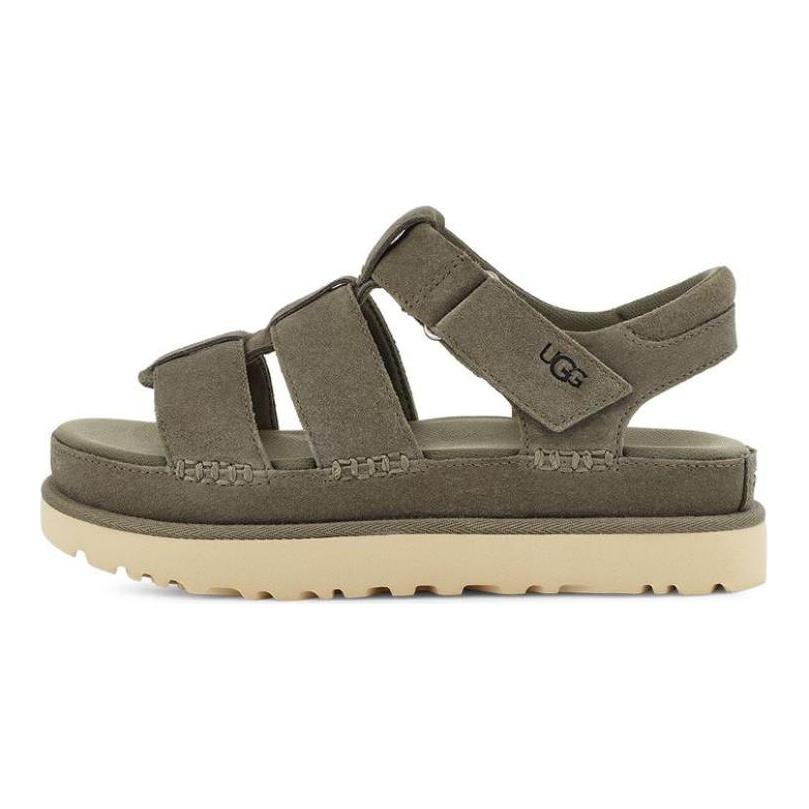 UGG Модная сандалия из спилка коровьей кожи Женская Мох Зеленый 1137890-MSG