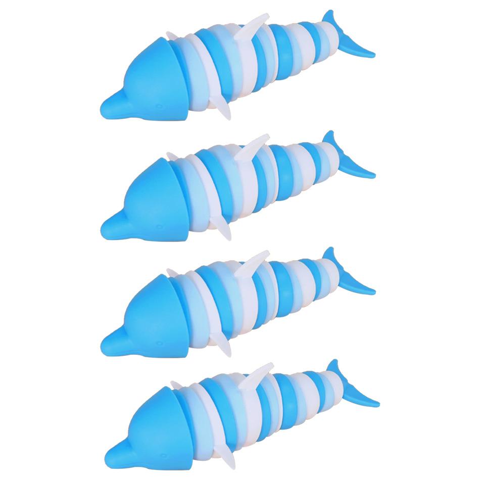 Toys Fidget Slug 3D Articulated Stretch Shark Stress For Adults Kids Anti-Anxiety Office Desk Toy Gifts For Kids Adults Children's Birthday Gift
