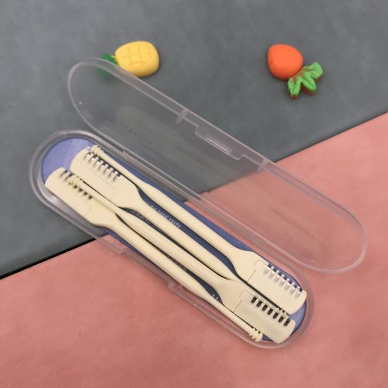 4Pcs 2-In-1 Nose Hair Trimmer Stainless Steel Nose Hair Cutter Portable Nose Clipper Double-Edged Nose Trimmer Remover Tool for Travel