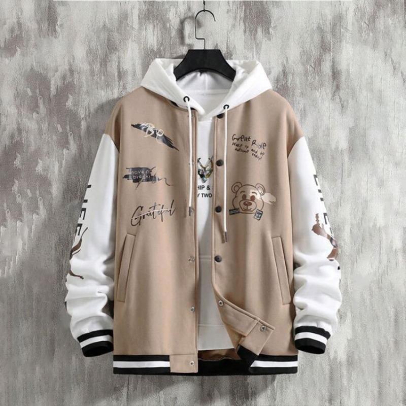Men's Baseball Uniform Jacket Spring and Autumn Trendy Brand American High Street Handsome Young Men's Loose Casual Jacket
