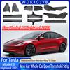 Для Tesla Model 3 Highland 2025 Запуск ABS Передняя Задняя Накладка на Порог Двери Пороговая Пластина Панель Защиты от Задевания Ногой Водонепроницаемая Накладка