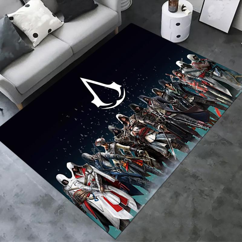 Ковер Assassin Creed для гостиной, спальни, дома, дивана, игровая нескользящая напольная подстилка для детей