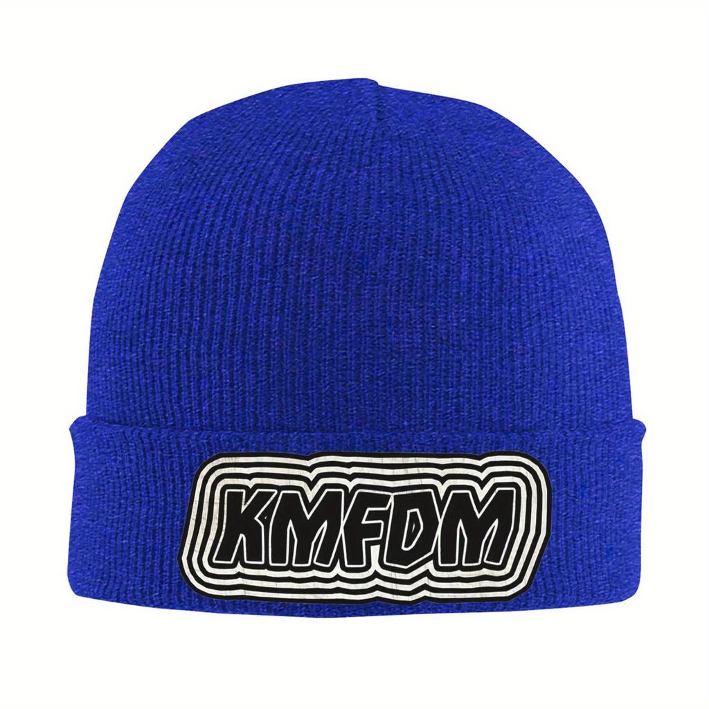 KMFDM rock band Knitted Hat Women's Unisex's Beanies Autumn Winter Hats Acrylic Warm Melon Cap