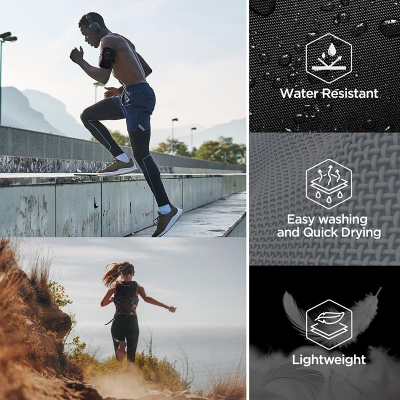 Spigen A702 Dynamic Shield Armband - Etui / Sportowa Opaska Na Ramię Na Smartfon Do 6.9" (Czarny)