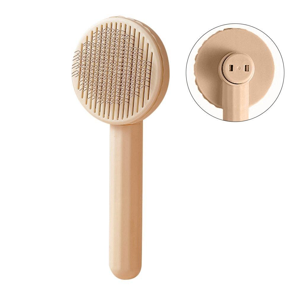 Convenient Pet Accessories Self Cleaning Grooming Massager Cat Brush Pet Comb Hair Remover Scraper