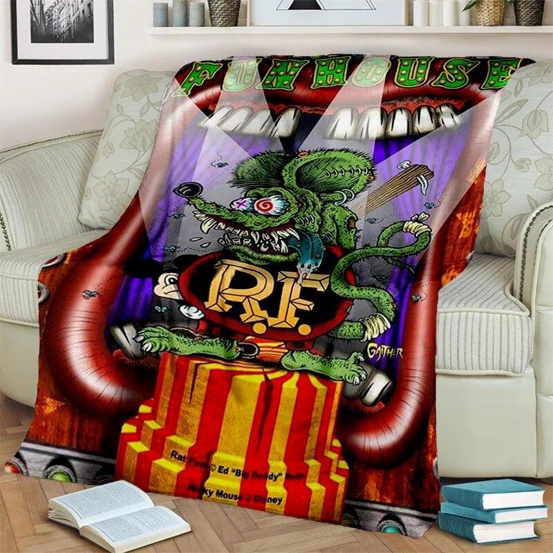 Забавное одеяло с изображением крысы Финка, мягкое одеяло для дома, спальни, кровати, дивана, пикника, путешествия, офиса, покрывало для отдыха, детское одеяло