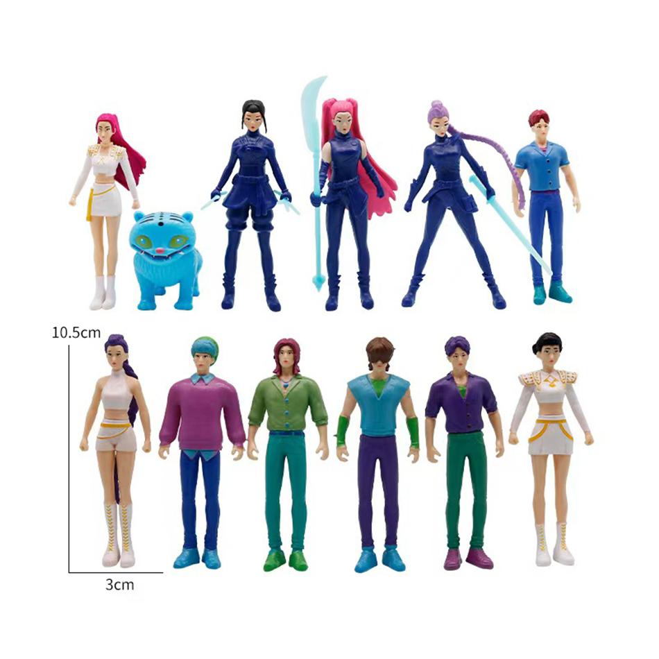 Аниме K-pop Фигурка Охотников на демонов K-pop Охотники на демонов Руми Мира Зои Тигр Фигурка Игрушка Украшение для стола Статуэтки Орнамент Детские подарки